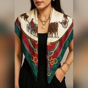 WARDEN BROOKS LIMITED Designer Silk Scarf Size34''x34''
